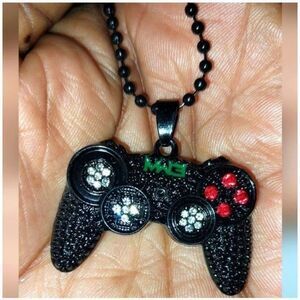 Retro unisex game console handle necklace